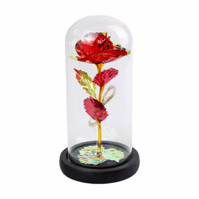 TaffHOME Lampu Meja Hias LED Illumination Rose Colorful Light - AC03 - Red — gambar 2