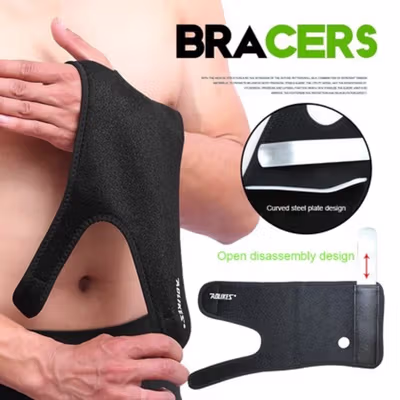 AOLIKES Pelindung Pergelangan Tangan Adjustable Wrist Protector 1 PCS Left - A-1676 - Black — gambar 2