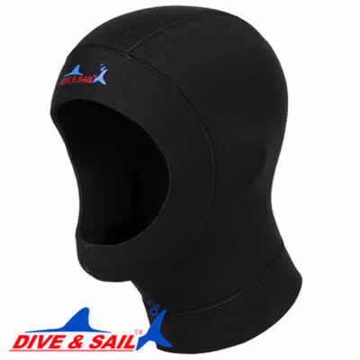 Dive & Sail Hood Scuba Diving Snorkeling Ultrathin Neoprene M - DH-002 - Black — gambar 2
