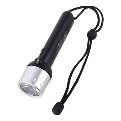 TaffLED Senter Bawah Air Scuba Diving Q5 180 Lumens - WY6018 - Black — gambar 2