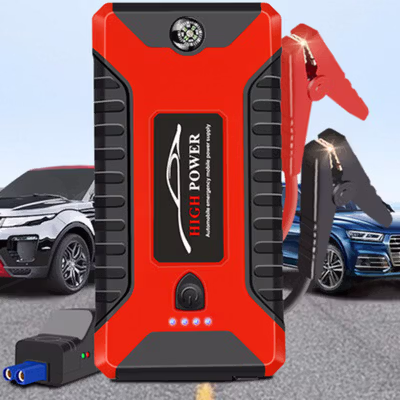 WINHOI Car Jump Starter Power Bank 4 Port USB 12V10000mAh - JX27 - Black/Red — gambar 2