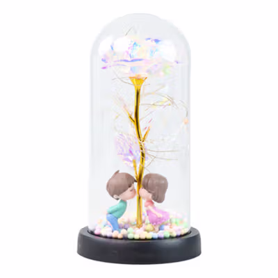 TaffHOME Lampu Meja Hias LED Galaxy Rose Kissing Kraft Colorful Light - MSFRG-A01 - Multi-Color — gambar 2