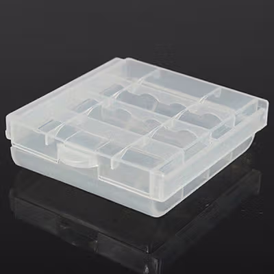 Kotak Baterai Plastik 4 Slot 14500 Plastic Battery Storage Box 4x14500 - CY045 - Transparent — gambar 2