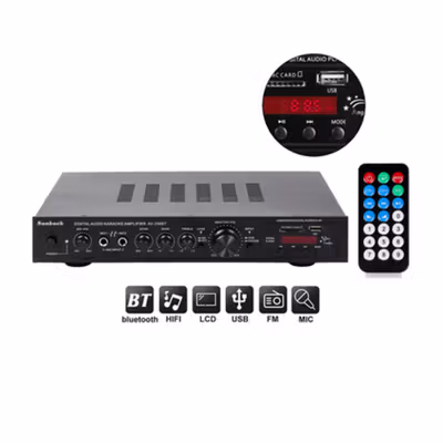 Sunbuck Audio Bluetooth 5.0 Amplifier 5 CH Remote 2000W - AV-298BT - Black — gambar 2