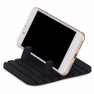 Arealer Portable Smartphone Holder Stand Silicone Anti Slip - PA456 - Black — gambar 2