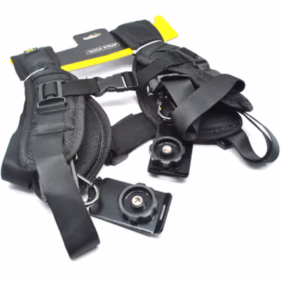 CADeN Tali Kamera Bahu untuk DSLR Camera Double Strap Belt - K002 - Black — gambar 2
