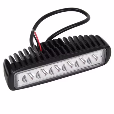 GLOBAL Lampu Sorot Mobil PMMA LED Floodlight Cool White IP67 18W 24V - GB-L-183 - Black — gambar 2