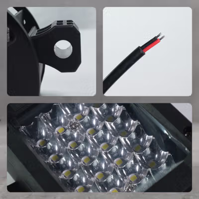 TaffLED Foglamp Lampu Mobil Truck IP65 24 LED Cool White 72W - JT072 - Black — gambar 2