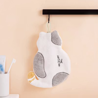 THE ARTISTRY Lap Tangan Gantung Model Kucing Hand Towel High Absorbent - CSJ-G2 - Gray — gambar 2