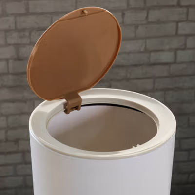 TaffHOME Tempat Sampah Fashion Trash Bin High Pressing Type Size L - TG3390 - White — gambar 2