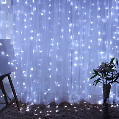 ANBLUB Lampu Hias String Light Tumblr Gorden 6000K 300 LED 5V 3x3M - S-04 - White — gambar 2