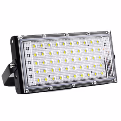 TaffLED Lampu Sorot LED Outdoor Floodlight Waterproof Warm White 50W - F4016 - Black — gambar 2