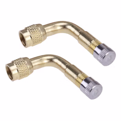 Auly Extension Adaptor Lubang Angin Ban Mobil Tire Stem 90 Degree 2PCS - MX63435 - No Color — gambar 2