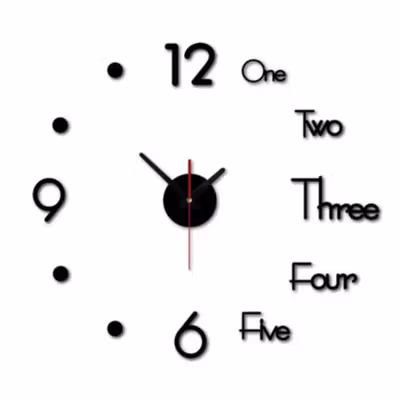 TaffHOME Jam Dinding Besar DIY Giant Wall Clock Sangtai 30cm - VO-103 - Black — gambar 2