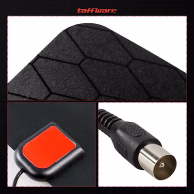 Taffware Antena TV Digital Indoor DVB-T2 25dB Grid Jack Male Plug - TFL-D139 - Black — gambar 2