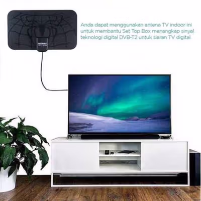 Taffware Antena TV Digital Indoor DVB-T2 25dB Spider Jack Male Plug - TFL-D139 - Black — gambar 2