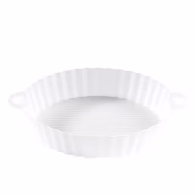 LINSBAYWU Alas Air Fryer Baking Tray Silicone Pan - M02 - White — gambar 2