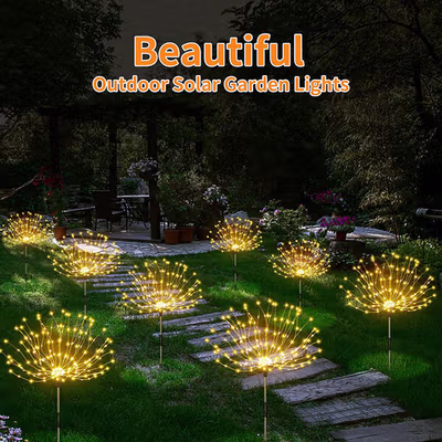 ZTree Lampu Hias Taman LED Fireworks Lights Solar Panel IP65 - Z600T - Warm White — gambar 2