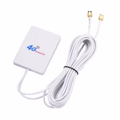 D-LENP Antena Eksternal 3G 4G LTE 28dBi SMA Connector with 2M Cable - RG174 - White — gambar 2