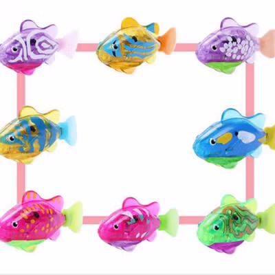 Robo Fish Mainan Ikan Elektrik Fish Tank 1 PCS - 8823-2 - Multi-Color — gambar 2