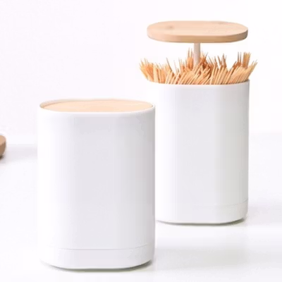 GOUPTOP Tempat Tusuk Gigi Toothpick Cotton Swabs Dental Floss - AGP371 - White — gambar 2