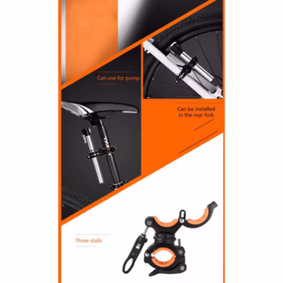 Cycle Zone Clamp Penjepit Senter Setang Sepeda 360 Derajat - ZH1035 - Black/Orange — gambar 2