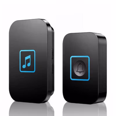 Bel Pintu Wireless Doorbell LED 60 Tunes Receiver & Transmitter - A86 - Black — gambar 2
