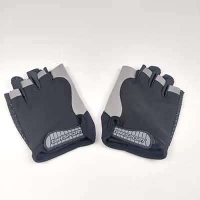 TaffSPORT Sarung Tangan Half Finger Sepeda Gym M - TSTS - Black — gambar 2