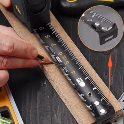 Deli Home Meteran Roll High Precision Self Lock Tape Measure 16mm 3M - HT8316 - Black — gambar 2
