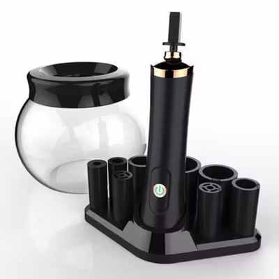 Bobosu Pembersih Kuas Make Up Elektrik Brush Cleaner Dryer Tool - HZJ01 - Black — gambar 2