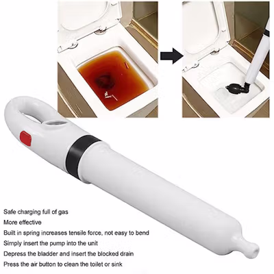 EMOSH Tembakan Plunger Toilet Powerful Dredger - EM7 - White — gambar 2