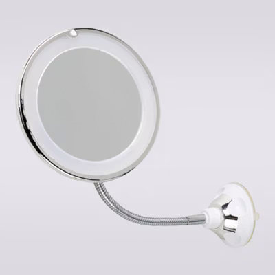 ORZ Cermin Make Up LED Magnification 10X Folding Suction Cup - HHO77 - White — gambar 2