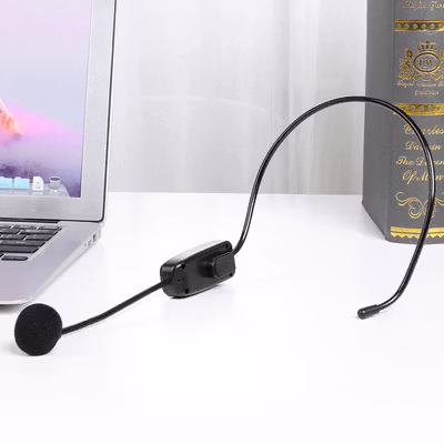 TaffSTUDIO Wireless Microphone UHF Call Center with Transmitter - HX-W002 - Black — gambar 2