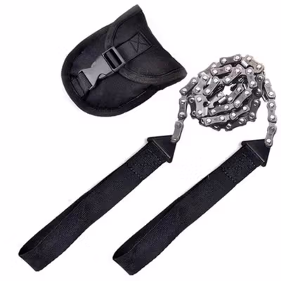 Gryan Gergaji Kayu Portable Darurat Manual Survival Chainsaw 103cm - LJ-31 - Black — gambar 2