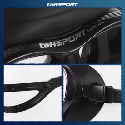TaffSPORT ZACRO Kacamata Selam Scuba Diving Snorkeling - M24 - Black — gambar 2