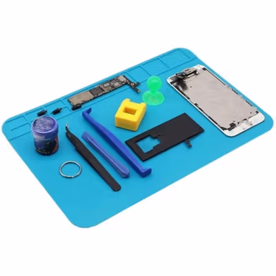 DUETECH Alas Matras Solder Silikon Soldering Heat Resistant 30x20cm - DFUT001 - Blue — gambar 2