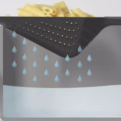 GLANYOMI Sendok Saringan Masak Dapur Tirisan Mie Skimmer Utensil - VH20F - Black — gambar 2