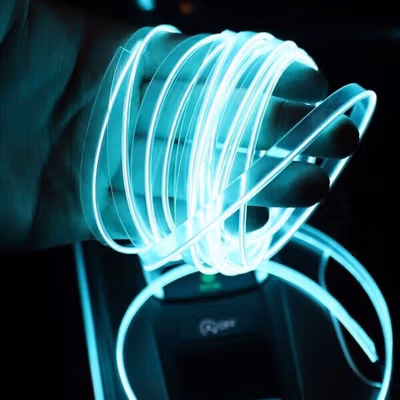 ZUJIS Lampu Hias Neon Flex Car Interior LED Strip EL Light USB 12V - Z1400 - Blue — gambar 2