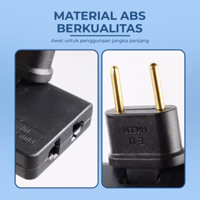 DLV Steker 180 Derajat Rotate EU Plug One in Three - HK338 - Black — gambar 2