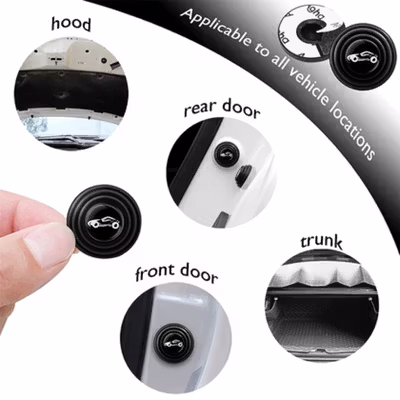 OTOHEROES Silikon Peredam Pintu Mobil Suara Benturan Anti-Shock 10 PCS - HJ-3CM - Black — gambar 2