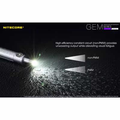 NITECORE Senter LED XP-L HI V3 Identifikasi Batu Mulia IPX8 500 Lumens - GEM8 - Silver — gambar 2