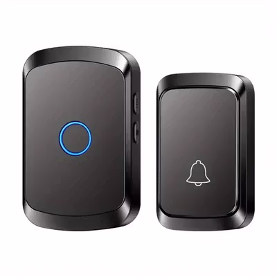 TaffHOME Bel Pintu Rumah Wireless Doorbell 60 Tunes LED Light - A50 - Black — gambar 2