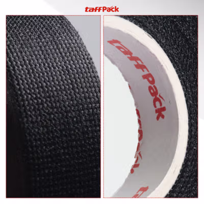 TaffPACK Lakban Kain Pembungkus Kabel Tape Heat-resistant 15M 15mm - TF12 - Black — gambar 2