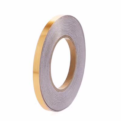 SOLEDI Lakban Sticker Dekorasi Ruangan Floor Strip 50M 5mm - CX910 - Golden — gambar 2