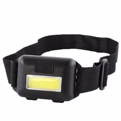 Alloet Senter Kepala Headlamp LED COB Waterproof IPX4 150 Lumens 10W - BL35 - Black — gambar 2