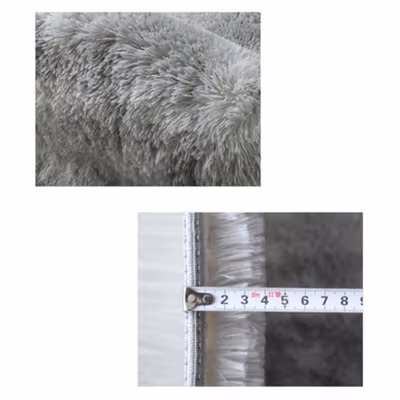 Besson Karpet Bulu Matras Living Room Rug 80x160cm - BS01 - Gray — gambar 2