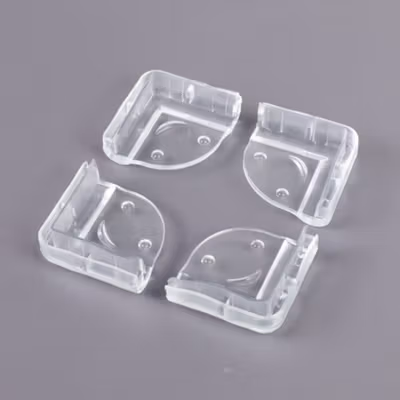 Lovyno Silikon Pelindung Tepi Meja Table Corner Edge Cover 4 PCS - L-8101 - Transparent — gambar 2
