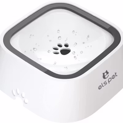 ELSPET Tempat Minum Anjing Kucing Pet Water Bowl 1.5L - ELS-B001 - White — gambar 2