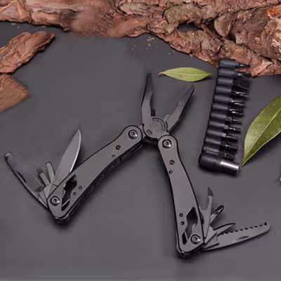 Bear Grylls Multifunctional Tang Obeng EDC Plier Survival Tool - MPA19 - Black — gambar 2