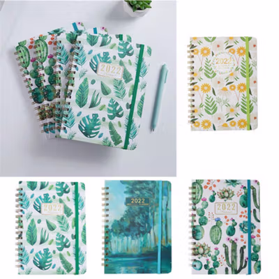 Vichouse Buku Catatan Jurnal Diary Notebook Hard Cover - DJ65 - Green — gambar 2